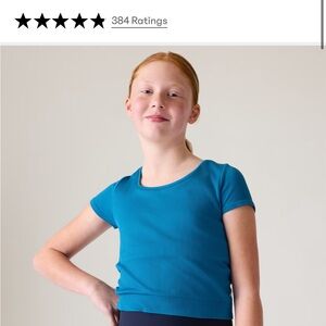 Athleta Ribbed Crop Tee XS/6